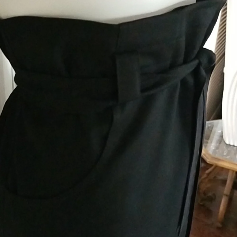 Vintage Liptons Pure virgin Wool Paperbag Wrap Skirt - Picture 3 of 5